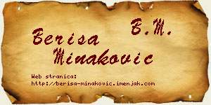 Beriša Minaković vizit kartica